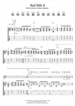 page one of Roll With It (Guitar Tab)