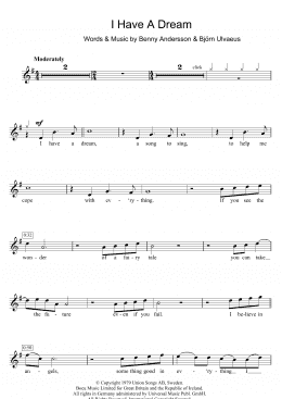 page one of I Have A Dream (Flute Solo)