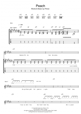 page one of Peach (Guitar Tab)