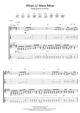 page one of When U Were Mine (Guitar Tab)