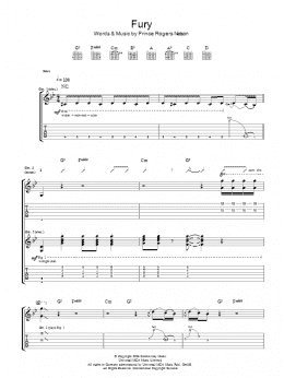 page one of Fury (Guitar Tab)