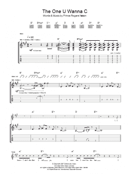 page one of The One U Wanna C (Guitar Tab)