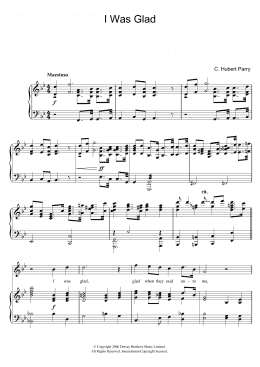 page one of I Was Glad (Piano & Vocal)