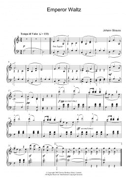page one of Emperor Waltz (Piano Solo)