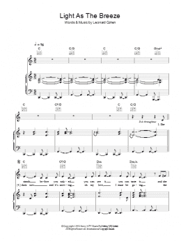page one of Light As The Breeze (Piano, Vocal & Guitar Chords)