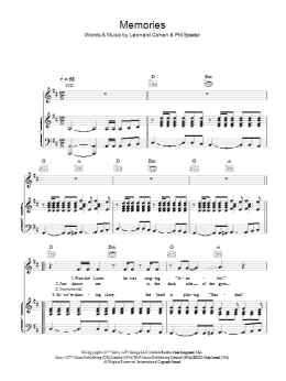 page one of Memories (Piano, Vocal & Guitar Chords)
