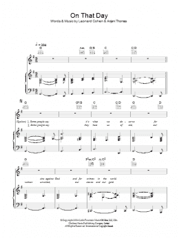 page one of On That Day (Piano, Vocal & Guitar Chords)