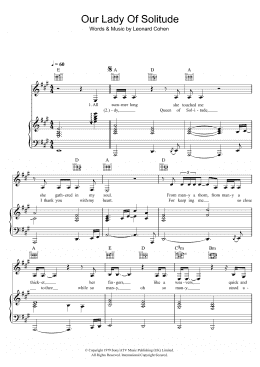 page one of Our Lady Of Solitude (Piano, Vocal & Guitar Chords)