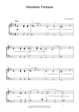 page one of Wanderer Fantasia (Piano Solo)