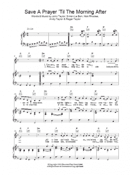 page one of Save A Prayer Til The Morning After (Piano, Vocal & Guitar Chords)