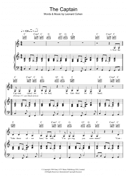 page one of The Captain (Piano, Vocal & Guitar Chords)