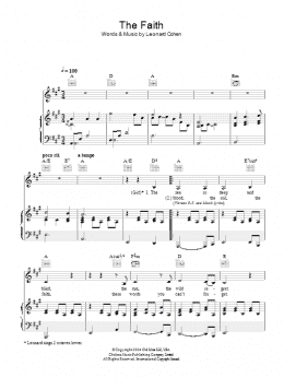 page one of The Faith (Piano, Vocal & Guitar Chords)