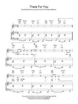 page one of There For You (Piano, Vocal & Guitar Chords)