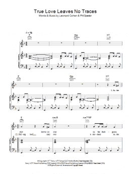 page one of True Love Leaves No Traces (Piano, Vocal & Guitar Chords)