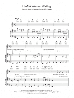 page one of I Left A Woman Waiting (Piano, Vocal & Guitar Chords)