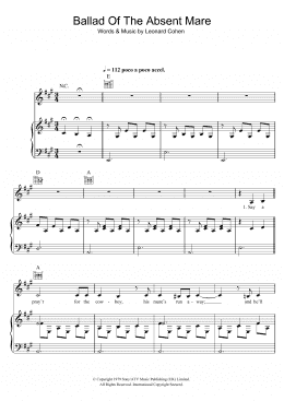 page one of Ballad Of The Absent Mare (Piano, Vocal & Guitar Chords)