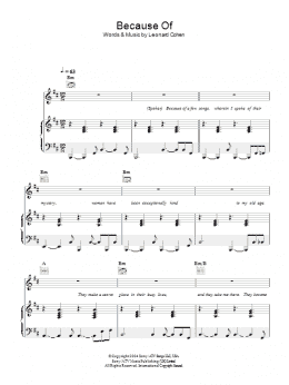 page one of Because Of (Piano, Vocal & Guitar Chords)