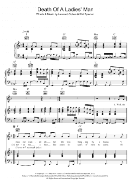 page one of Death Of A Ladies' Man (Piano, Vocal & Guitar Chords)