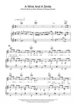 page one of A Wink And A Smile (Piano, Vocal & Guitar Chords)
