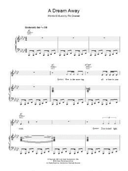 page one of A Dream Away (Piano, Vocal & Guitar Chords)