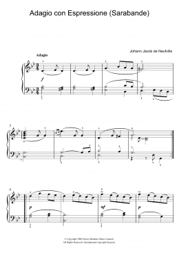 page one of Adagio Con Espressione (Sarabande) (Piano Solo)