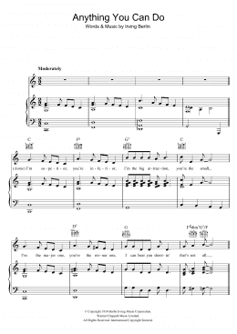 page one of Anything You Can Do (from Annie Get Your Gun) (Piano, Vocal & Guitar Chords (Right-Hand Melody))