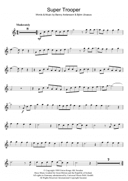 page one of Super Trouper (Flute Solo)