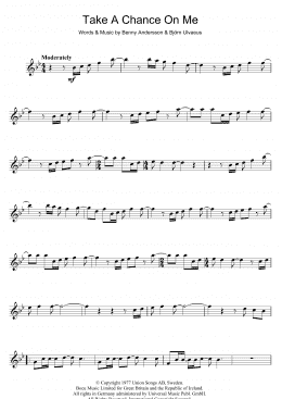 page one of Take A Chance On Me (Flute Solo)