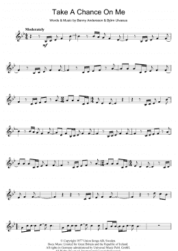 page one of Take A Chance On Me (Violin Solo)
