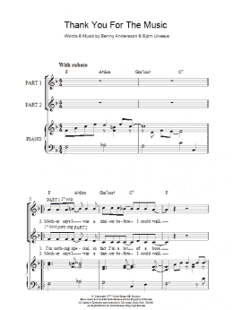 page one of Thank You For The Music (arr. Rick Hein) (2-Part Choir)