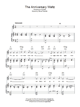 page one of The Anniversary Waltz (Piano, Vocal & Guitar Chords)