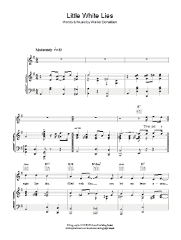 page one of Little White Lies (Piano, Vocal & Guitar Chords)