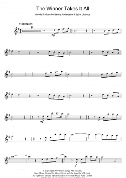 page one of The Winner Takes It All (Flute Solo)