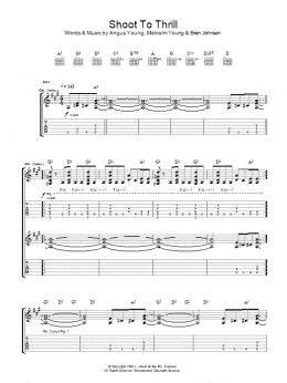 page one of Shoot To Thrill (Guitar Tab)