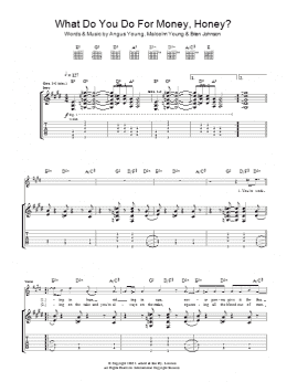 page one of What Do You Do For Money, Honey? (Guitar Tab)