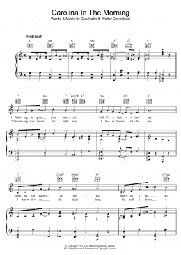 page one of Carolina In The Morning (Piano, Vocal & Guitar Chords)