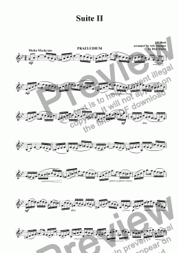 page one of Suite No 2 for Solo Trumpet