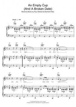 page one of An Empty Cup (And A Broken Date) (Piano, Vocal & Guitar Chords)
