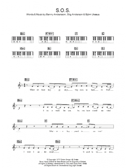 page one of S.O.S. (Lead Sheet / Fake Book)