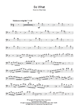 page one of So What (Trombone Solo)