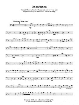 page one of Desafinado (Slightly Out Of Tune) (Trombone Solo)