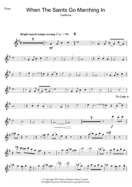 page one of When The Saints Go Marching In (Flute Solo)