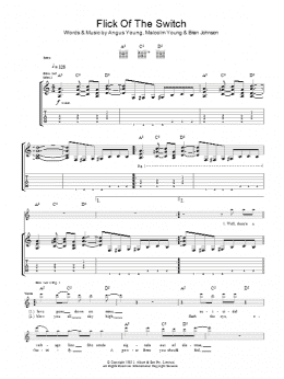 page one of Flick Of The Switch (Guitar Tab)