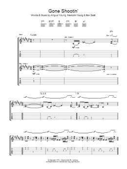 page one of Gone Shootin' (Guitar Tab)