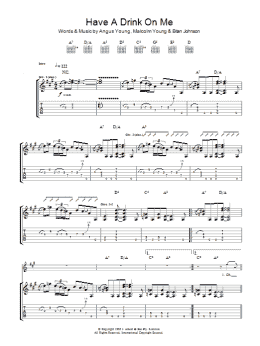 page one of Have A Drink On Me (Guitar Tab)
