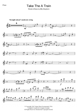 page one of Take The 'A' Train (Flute Solo)