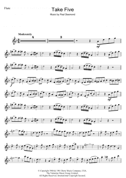 page one of Take Five (Flute Solo)