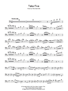 page one of Take Five (Trombone Solo)
