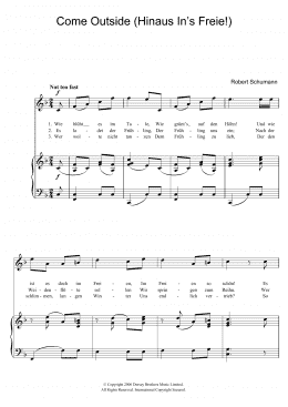 page one of Hinaus In's Freie! (Come Outside!) (Piano & Vocal)