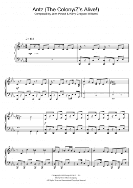 page one of Antz (The Colony/Z's Alive!) (Piano Solo)